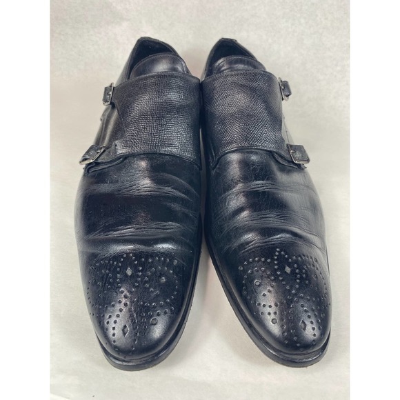 Le Bottier Depuis 1965 Mens SZ 45 US11 Black Shoes all Leather buckle Monk Strap main image 8